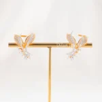 Gold Plated Diamond Earrings- EAR002835
