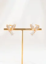 Gold Plated Diamond Earrings- EAR002835
