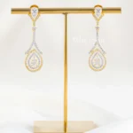 Gold Plated Diamond Earrings- EAR002837