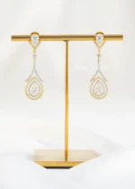 Gold Plated Diamond Earrings- EAR002837