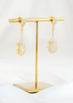 Gold Plated Diamond Earrings- EAR002837 - Image 2