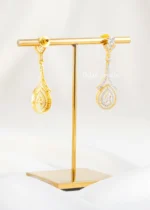 Gold Plated Diamond Earrings- EAR002837 - Image 3