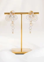 Gold Plated Diamond Earrings- EAR002838