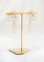 Gold Plated Diamond Earrings- EAR002838 - Image 2