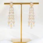 Gold Plated Diamond Earrings- EAR002839
