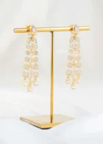 Gold Plated Diamond Earrings- EAR002839 - Image 2