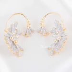 Gold Plated Diamond Earrings- EAR002850