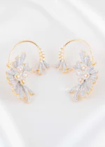 Gold Plated Diamond Earrings- EAR002850