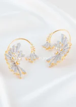 Gold Plated Diamond Earrings- EAR002850 - Image 2