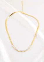 Gold Plated Diamond Necklace Set- NEC002888