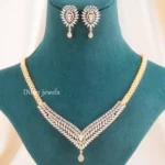 Gold Plated Diamond Necklace Set- NEC002895