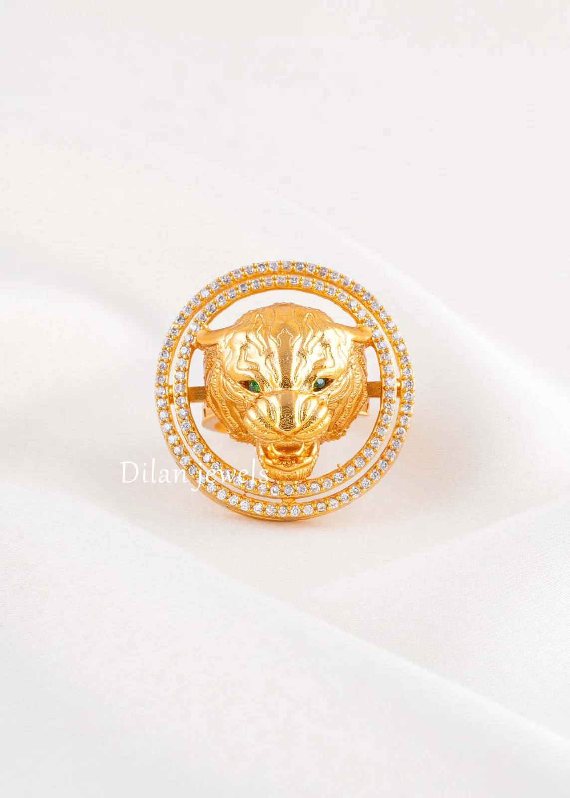 Gold-Plated-Diamond-Ring-RING02856 Gold Plated Diamond Ring- RING02856 - Image 1