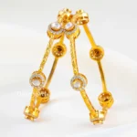 Gold Plated Kundan Bangles- BAN002910