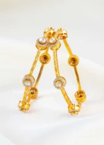 Gold Plated Kundan Bangles- BAN002910
