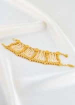 Gold Plated Kundan Bracelet- BRA002793 - Image 3