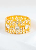 Gold Plated Kundan Bracelet- BRA002903 - Image 2