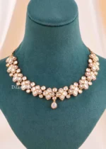 Gold Plated Kundan, Diamond Necklace Set- NEC002913 - Image 2