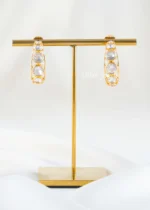 Gold Plated Kundan Earrings- EAR002843