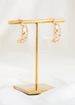 Gold Plated Kundan Earrings- EAR002843 - Image 2