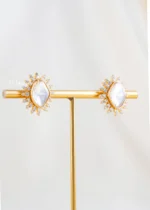 Gold Plated Kundan Earrings- EAR002866 - Image 2