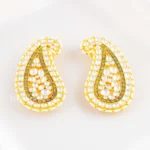 Gold Plated Kundan Earrings- EAR002879