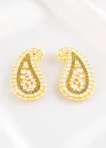 Gold Plated Kundan Earrings- EAR002879
