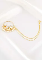 Gold Plated Kundan Nath- NATH02859