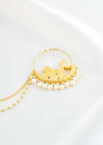 Gold Plated Kundan Nath- NATH02859 - Image 3