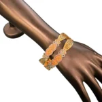 Gold- Rhodium Bangles (Yellow-Gold & Rose-Gold) BAN000112