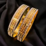 Gold- Rhodium Bangles (Yellow-Gold & White Rhodium) BAN000098