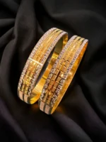 Gold- Rhodium Bangles (Yellow-Gold & White Rhodium) BAN000098