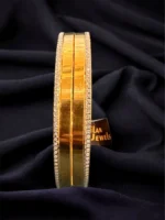 Gold- Rhodium Bangles (Yellow-Gold & White Rhodium) BAN000103