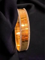 Gold- Rhodium Bangles (Yellow-Gold & White Rhodium) BAN000103 - Image 3