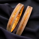 Gold- Rhodium Bangles (Yellow-Gold & White Rhodium) BAN000105