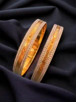 Gold- Rhodium Bangles (Yellow-Gold & White Rhodium) BAN000105