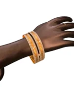 Gold- Rhodium Bangles (Yellow-Gold & White Rhodium) BAN000105 - Image 4