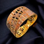 Gold- Rhodium Cuff Bracelet (Tri-color plating) (for size 2.2, 2.4, 2.6) BAN000117