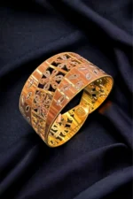 Gold- Rhodium Cuff Bracelet (Tri-color plating) (for size 2.2, 2.4, 2.6) BAN000117