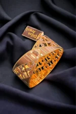 Gold- Rhodium Cuff Bracelet (Tri-color plating) (for size 2.2, 2.4, 2.6) BAN000117 - Image 3