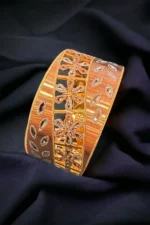 Gold- Rhodium Cuff Bracelet (Tri-color plating) (for size 2.2, 2.4, 2.6) BAN000117 - Image 4