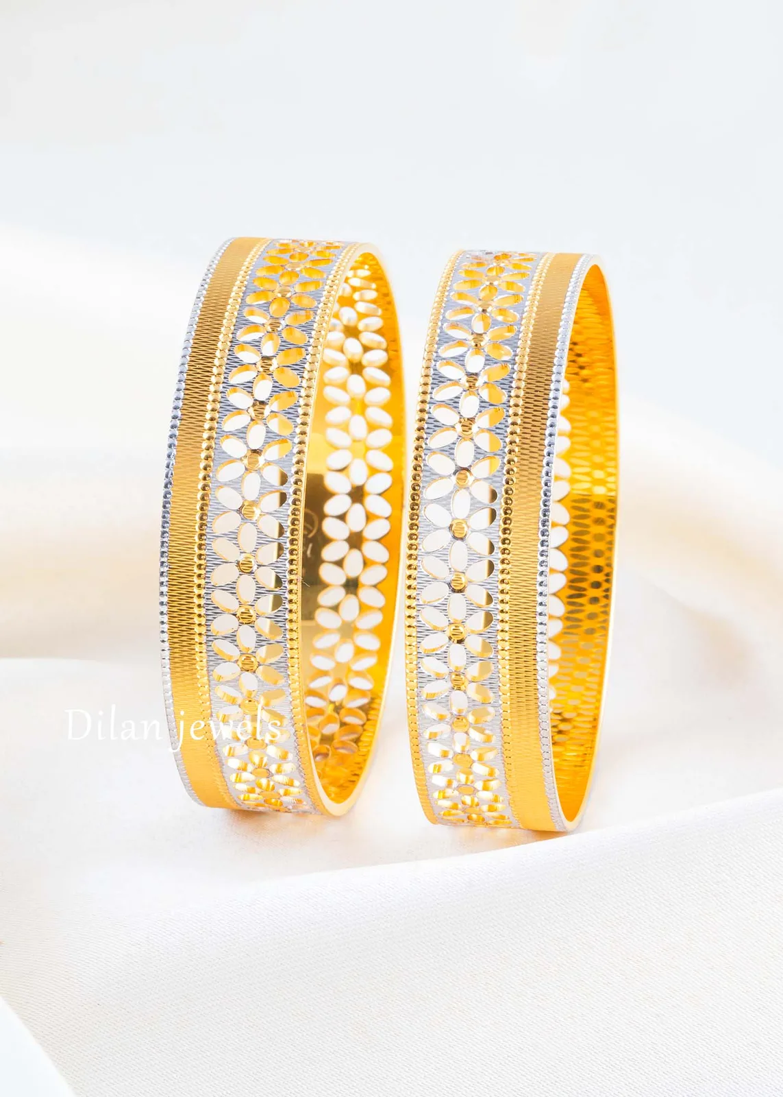 Gold-Rhodium-Kadas-Yellow-Gold-White-Rhodium-BAN000111 Gold- Rhodium Kadas (Yellow-Gold & White-Rhodium) BAN000111 - Image 1