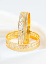 Gold- Rhodium Kadas (Yellow-Gold & White-Rhodium) BAN000111 - Image 2