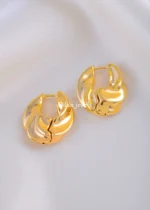 Golden Aura Hoops (Yellow Gold) EAR002137 - Image 2