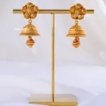 Golden Dome Traditional Jhumkas (Yellow Gold) EAR002293