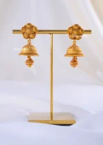 Golden Dome Traditional Jhumkas (Yellow Gold) EAR002293
