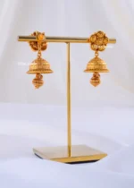 Golden Dome Traditional Jhumkas (Yellow Gold) EAR002293 - Image 3