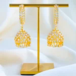 Golden Drape Jhumkas (Yellow Gold) EAR001744