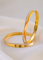 Golden Edge Harmony Bangles (Dual Plating) BAN001938 - Image 3