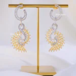 Golden Galaxy Statement Earrings (Yellow Gold) EAR002244