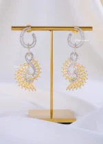 Golden Galaxy Statement Earrings (Yellow Gold) EAR002244